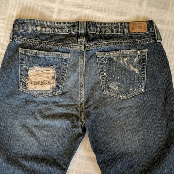 Hippie Brand Jeans | Distressed | Rhinestones - Picture 4 of 6